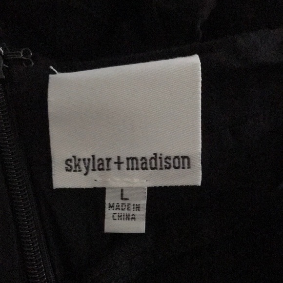 Skylar + Madison Black Leopard Print Mini Skirt Size Large - Picture 7 of 9